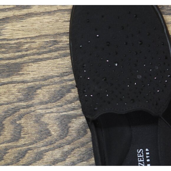 Lifestride BZees Womens Poppyseed Loafer Slip On H7469F3 Black Rhinestone 9.5M - Picture 6 of 16